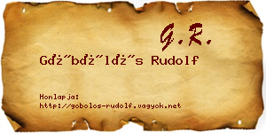 Göbölös Rudolf névjegykártya